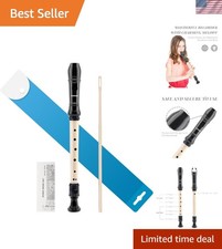 EASTTOP Soprano Recorder - 8 Hole German Fingering for Beginners, Black  Ivory