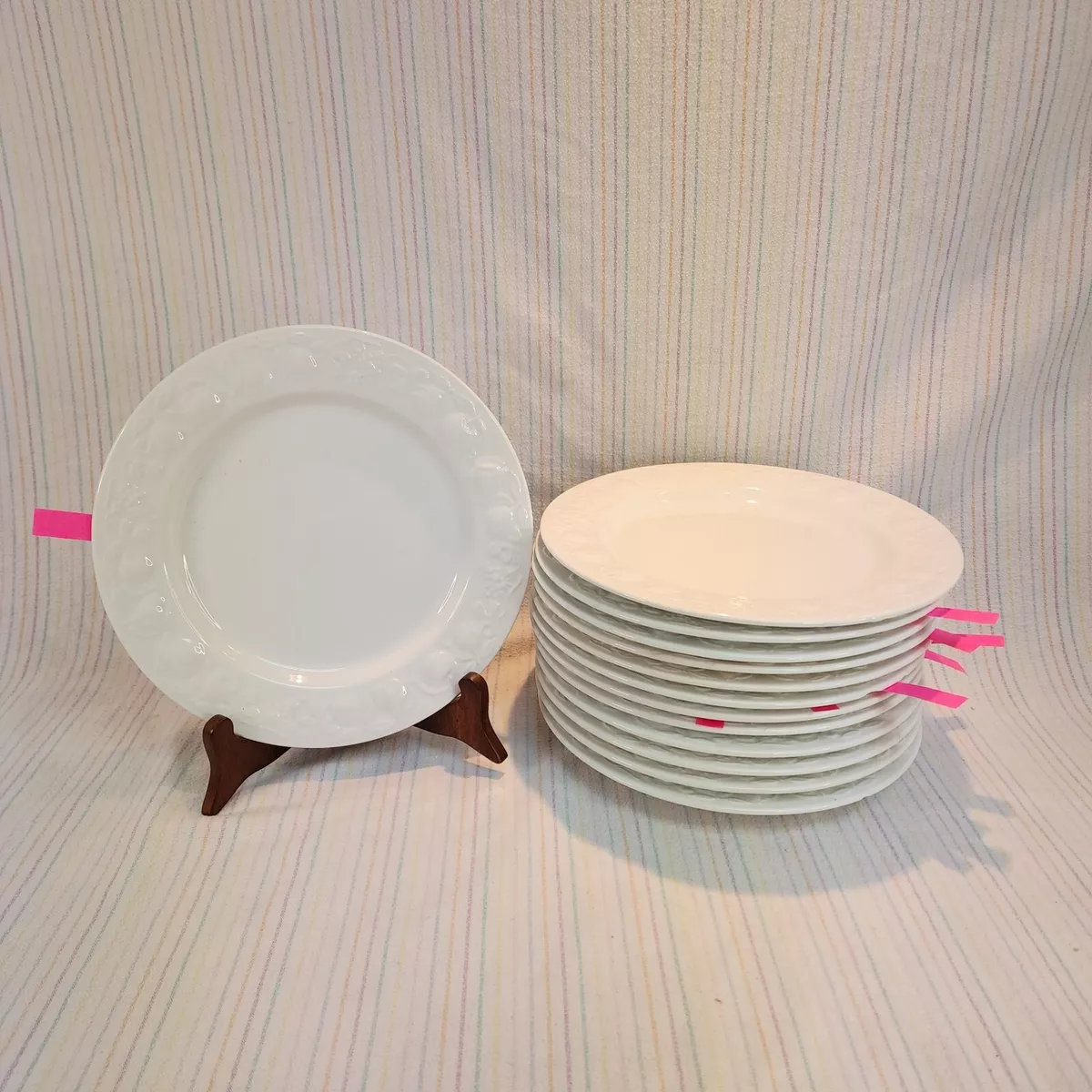 Vintage white dinner plates sale