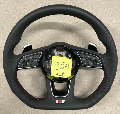 Audi A4 A5 S4 S5 Q5 SQ5 Half Perforated Flat Bottom S Logo Steering Wheel # 35A