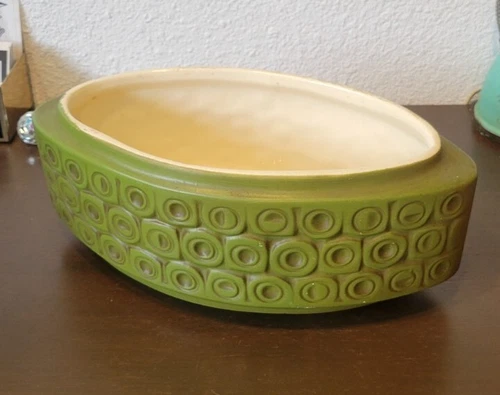 Large McCoy  Scandia Green Vase Planter Mod Retro Mid Century MCM Pottery USA