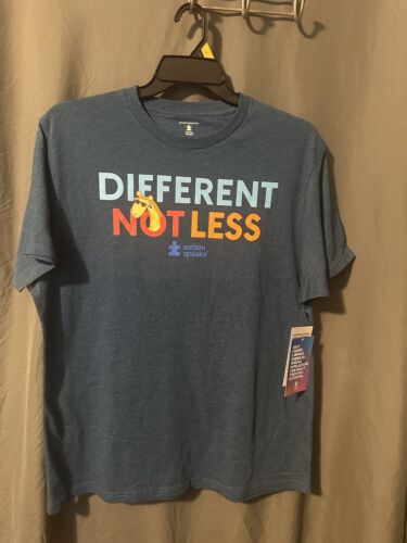 NWT Graphic T-Shirt " Different Not Less" Size Large Autism Speaks