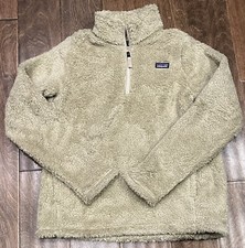 PATAGONIA LOS GATOS 1/4-ZIP FLEECE PULLOVER GIRLS' Size XXL 16-18 Tan