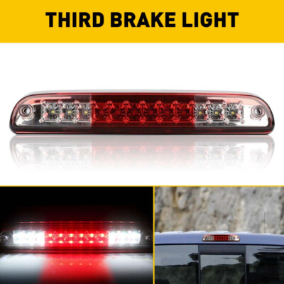 LED Third 3rd Brake Light Clear Black 99-16 For Ford F250 F350 Super Duty Carg E