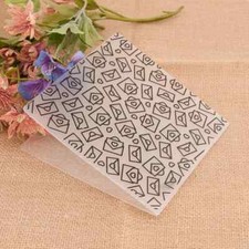 Heart Envelopes Letters Background Plastic Embossing Folder Scrapbook Card Craft
