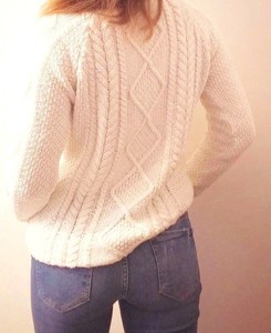 zara knit cable bnwt ecru sweater