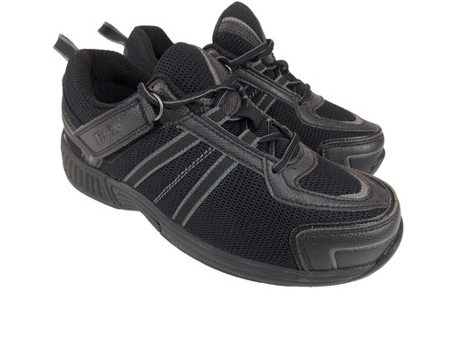 Orthofeet Yari Gray Lace Up Knit Hands Free Walking Shoes  display picture 2