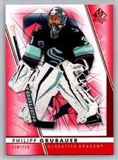 2022-23 SP Authentic #64 Philipp Grubauer Red Parallel Seattle Kraken
