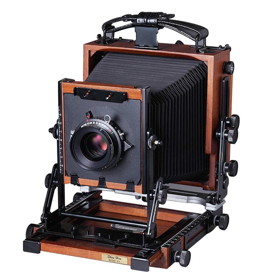 Shen Hao HZX45-IIA 4x5 Field Folding Black Walnut Wooden Large Format Camera - Bild 2 von 4