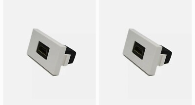 2 x HDMI Wandplatte Modul klickt in leere Frontplatte ARLEC (ZWEI!) WEISS