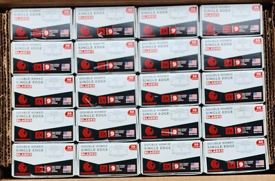 1000 .009 Single Edge Razor Blades - Box Cutter Scraper Sharp #9 Made In USA