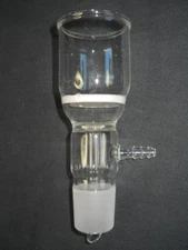 Chemglass 29/26 Joint Coarse Fritted 60mL Glass Vacuum Buchner Filter Funnel B
