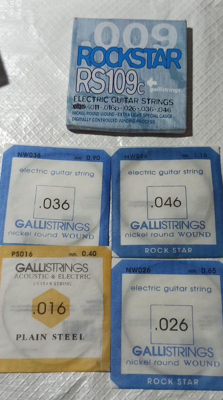 Set corde per chitarra elettrica Galli Strings RS170 Rock Star NUOVE MADE ITALY
