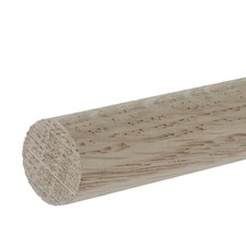 Solid Oak Dowel Beading 0.9m | Round Doweling | 20mm, 25mm, 30mm