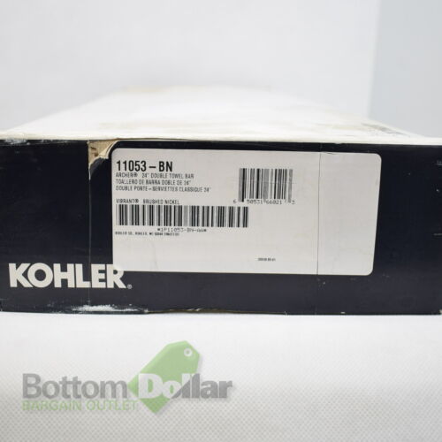 KOHLER K-11053-BN Archer 24" Double Towel Bar Vibrant Brushed Nickel - Picture 1 of 2