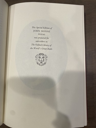 John Donne Poems Oxford Library Of World’s Great Books New - Foto 3 di 4