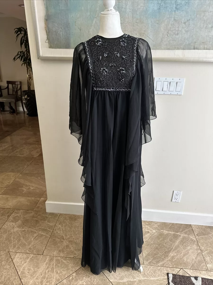 70s chiffon dress top