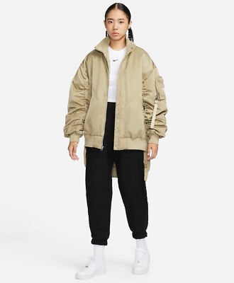 Nike Sportswear Essential Oversize Therma-FIT Bomber Jacket Olive S/M