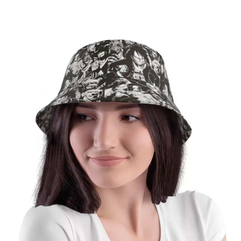 Bob One Piece Luffy - Chapeau Pêcheur Coton - Protection Soleil été 2023 - Taille Unique