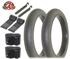 ALTA BICYCLE FAT BIKE BMX/ELECTRIC BLACK 24x 4.1/4 BICYCLE SLICK TIRES 8pc SET.