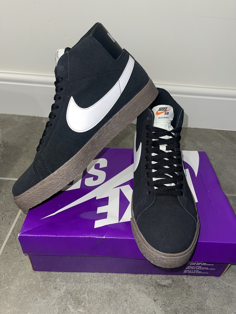NEW Nike SB Zoom Blazer Mid Men's Skate Shoes Black/White 864349-010 Uk  Us 10