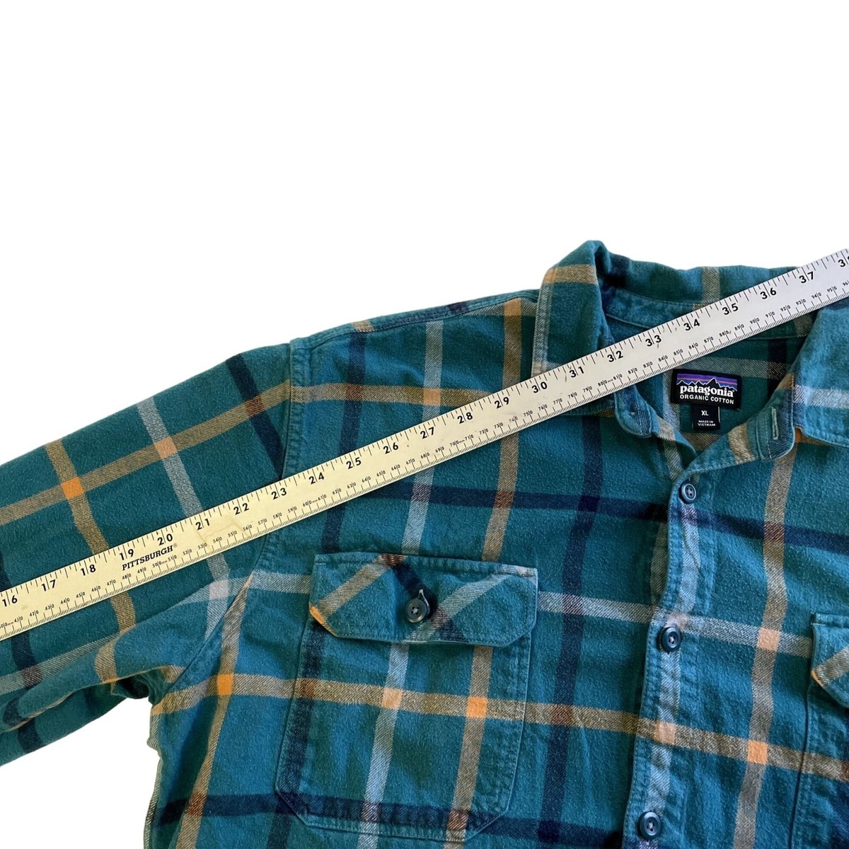 その他 Item 10 Vtg Y2K 00's Patagonia Men Aqua Blue Tartan PLAID Flannel HUNTING
