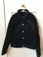 Nwot Women's Orage Black Very Fine Corduroy Jacket Size Small