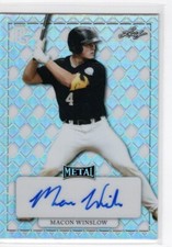 2022 Leaf Metal Perfect Game Macon Winslow Prismatic Auto RC /9