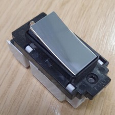 Crabtree 4550/6HPC 20A 2 Way Rocker Grid Switch HIgly Polish Chrome Cast