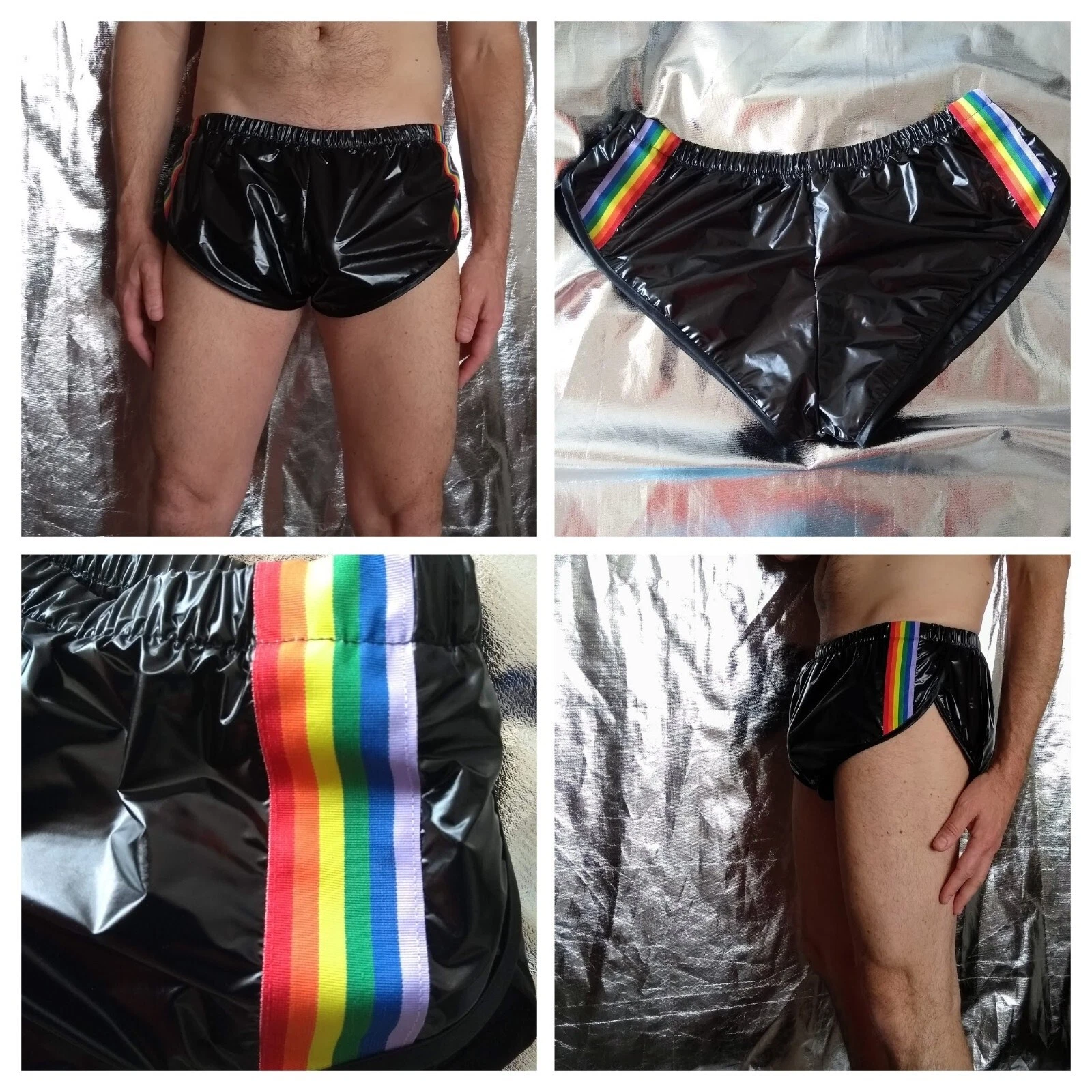 "PRIDE" Hi-Cut Sprinter Shorts in glossy ultra-thin PU-coated nylon (XS-2XL)
Opens in a new window o