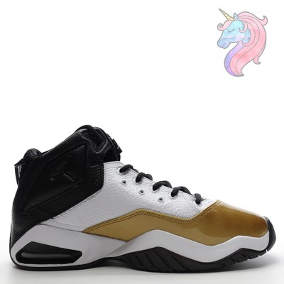 jordan b loyal white black gold men's basketball shoe