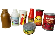 Play Food Replacement Pretend Kitchen Cooking Random Lot Presto Ketchup Sardines