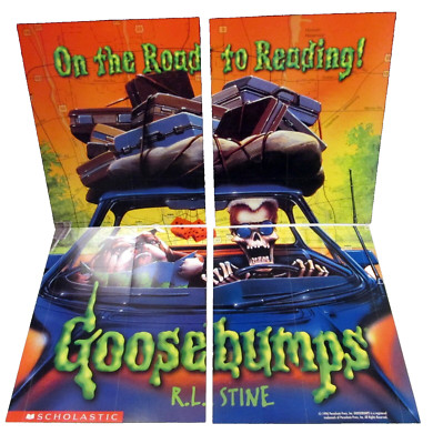 1996 Goosebumps Monster Promo Trading Card Set UNCUT converts to poster RL Stine
