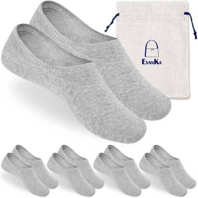 Lot De 5 Paires Chaussettes Invisibles - Taille 36-44 - Blanc - Pour Homme Et Femme