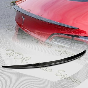 For 2017-2020 Tesla Model-3 OE-Style Real Carbon Fiber Rear Trunk Spoiler Wing