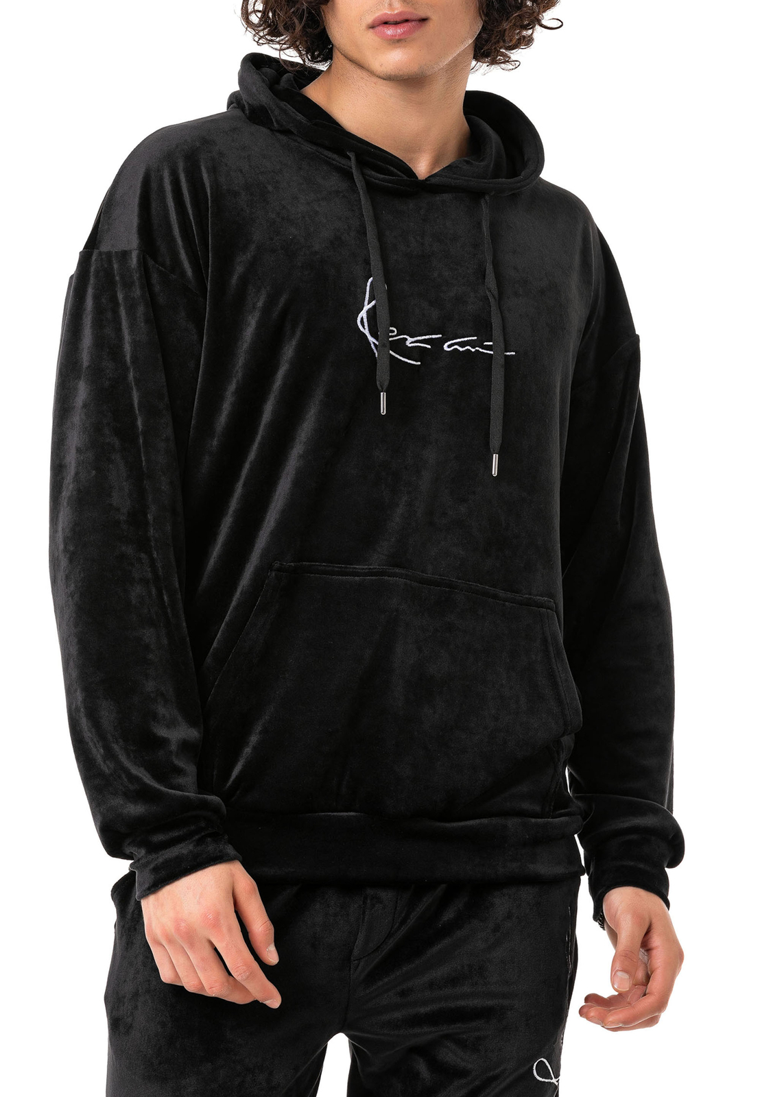 Redbridge Men's Pullover Velour Signature Hoodie Sweatshirt image 2