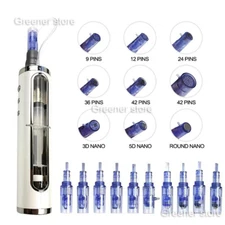 Therapy Micro Pen Wrinkle Removal Skin Whitening 3D/5D Nano 9/12/24/36/42 Pins