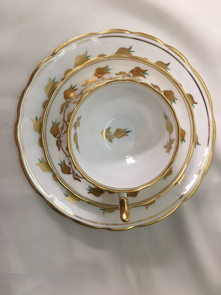 Royal Chelsea England Golden Rose Trio Table Setting Cup Saucer