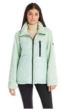 Women's Koolaburra By Ugg Mixed-media Fleece Jacket Coat, Mint, Size Medium M