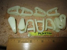 Eight (8) PLASTIMO SAIL SHACKLE for slides Polyamide SNAP ON WHITE Nautos  new