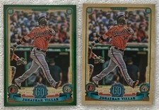 2019 Topps Gypsy Queen JONATHAN VILLAR #284 Base & Green Retail Lot Orioles