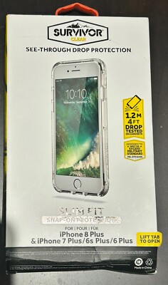 Griffin iPhone 8 Plus, 7 Plus, 6 Plus, 6S Survivor 4FT Drop Proof Case | Clear