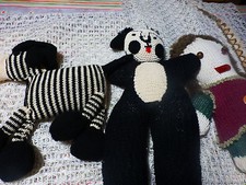 lot les doudou de votre bébé ou    collection ,tricotés main 