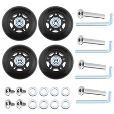 2 Sets 60x18mm Luggage Suitcase Wheels with Wrench Axles Trolley Case Wheels