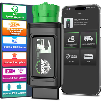 HD100 PRO Diesel Heavy Duty Truck Scanner Diagnostic DPF Regen for Cummins CAT