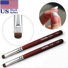 Vanfa French Brush for Nails, Clean up brush for Gel Nail Polish F10 Pack of 2 