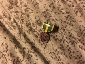 "Korean Service" Old Hat Lapel Pin 