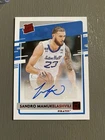 2021-22 Chronicles Draft Donruss Rated Rookie Auto Red Sandro Mamukelashvili /99
