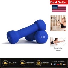 Compact Neoprene Dumbbells: 2-Pack of Non-Sli...