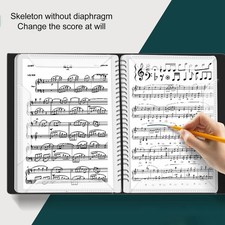 Sheet Music Folder PP 60 Pages Capacity Writable Music Sheet File Paper Stor NY