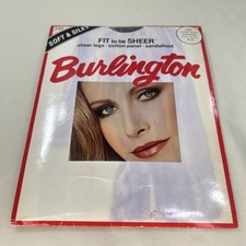 NEW Vintage Soft Silky Burlington Long Almost Black 330 Fit To Sheer Pantyhose